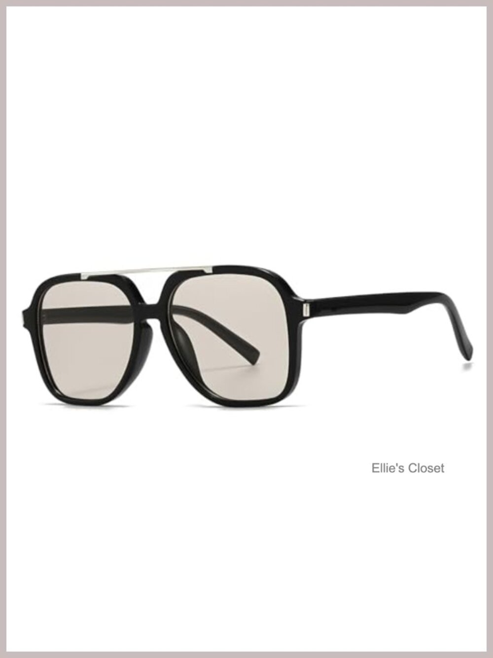 Square Aviator Sunglasses UV400 Plastic Full Frame Unisex